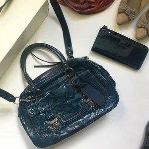 COACH Patent Bag with Matching Wallet